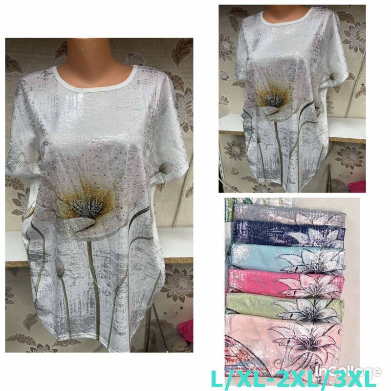 Bluzki damskie Roz L/XL-2XL/3XL, Mix Kolor Paczka 12 szt